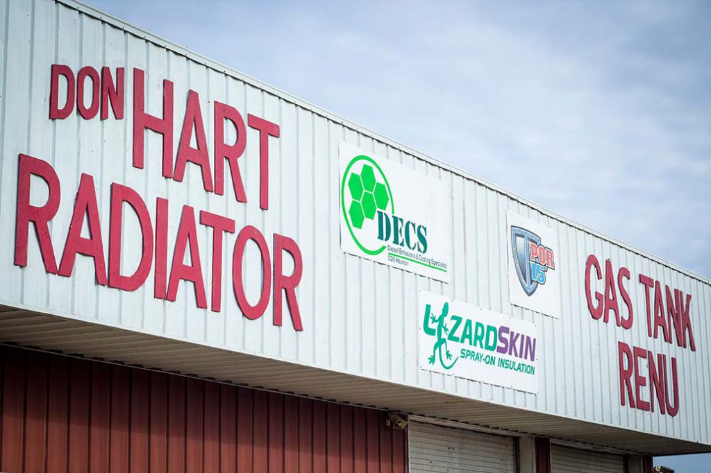 Front of Building Don Hart's Radiator